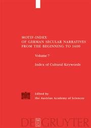 Cover von Index of Cultural Keywords