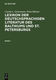 Cover von Lexikon der deutschsprachigen Literatur des Baltikums und St Petersburgs