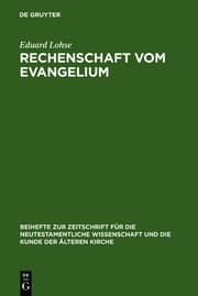Cover von Rechenschaft vom Evangelium
