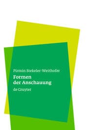 Cover von Formen der Anschauung