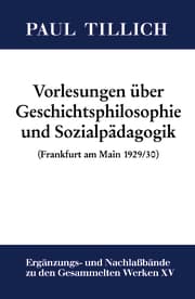 Cover von Vorlesungen über Geschichtsphilosophie und Sozialpädagogik