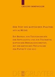 Cover von Der Text des koptischen Psalters aus al-Mudil