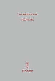 Cover von Nachlese