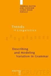 Cover von Describing and Modeling Variation in Grammar