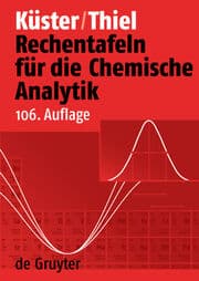 Cover von Rechentafeln für die Chemische Analytik