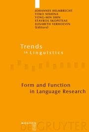 Cover von Form and Function in Language Research