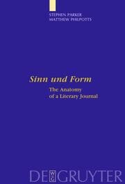 Cover von 'Sinn und Form'