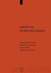 Cover von Analecta Septentrionalia