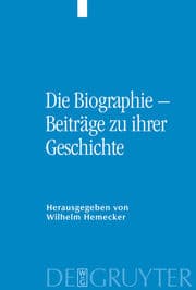 Cover von Die Biographie - Beiträge zu ihrer Geschichte