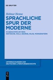Cover von Sprachliche Spur der Moderne