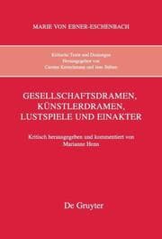 Cover von Gesellschaftsdramen, Künstlerdramen, Lustspiele und Einakter