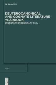 Cover von Emotions from Ben Sira to Paul