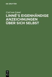 Cover von Linnés eigenhändige Anzeichnungen über sich selbst