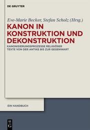 Cover von Kanon in Konstruktion und Dekonstruktion