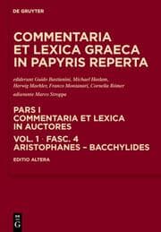 Cover von Commentaria et lexica Graeca in papyris reperta (CLGP)