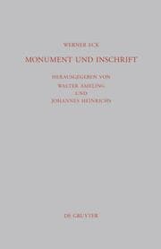 Cover von Monument und Inschrift
