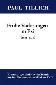 Cover von Frühe Vorlesungen im Exil