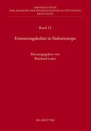 Cover von Erinnerungskultur in Südosteuropa