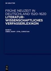 Cover von Frühe Neuzeit in Deutschland 1520-1620 - Literaturwissenschaftliches Verfasserlexikon 6