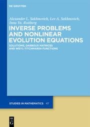 Cover von Inverse Problems and Nonlinear Evolution Equations