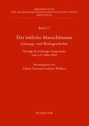Cover von Der östliche Manichäismus - Gattungs- und Werksgeschichte