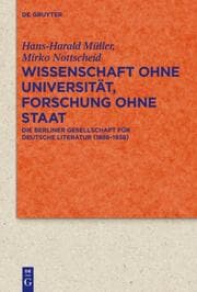 Cover von Wissenschaft ohne Universität, Forschung ohne Staat