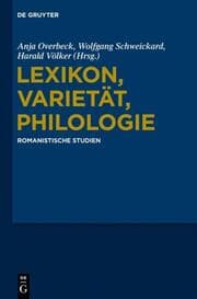 Cover von Lexikon, Varietät, Philologie