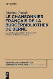 Cover von Le chansonnier francais de la Burgerbibliothek de Berne