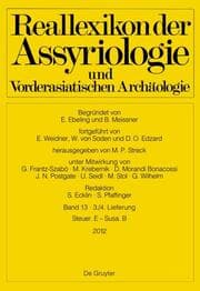 Cover von Reallexikon der Assyriologie und Vorderasiatischen Archäologie.Bd 13/Lieferung 3/4
