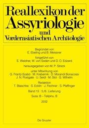 Cover von Reallexikon der Assyriologie und Vorderasiatischen Archäologie - Susa. B - Telipinu. B