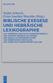 Cover von Biblische Exegese und hebräische Lexikographie