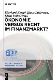 Cover von Ökonomie versus Recht im Finanzmarkt?
