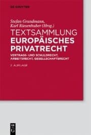 Cover von Textsammlung Europäisches Privatrecht