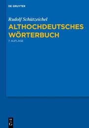 Cover von Althochdeutsches Wörterbuch