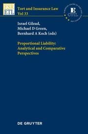 Cover von Proportional Liability: Analytical and Comparative Perspectives