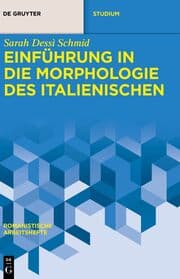 Cover von Einführung in die Morphologie des Italienischen