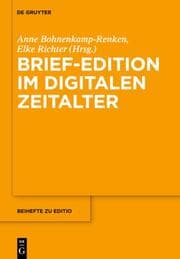 Cover von Brief-Edition im digitalen Zeitalter