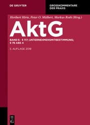 Cover von AktG § 117; MitbestR; Nachtrag § 76 Abs 4