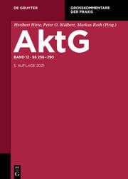 Cover von AktG 12: §§ 256-290