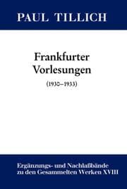 Cover von Frankfurter Vorlesungen