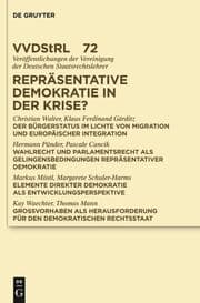 Cover von Repräsentative Demokratie in der Krise?