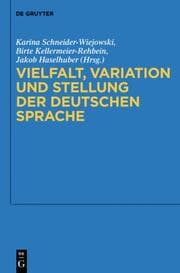 Cover von Vielfalt, Variation und Stellung der deutschen Sprache