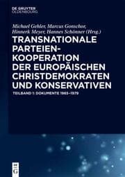 Cover von Transnationale Parteienkooperation der europäischen Christdemokraten und Konservativen