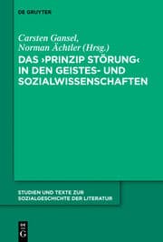 Cover von Das 'Prinzip Störung' in den Geistes- und Sozialwissenschaften