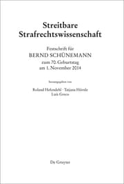 Cover von Festschrift für Bernd Schünemann zum 70.Geburtstag am 1.November 2014