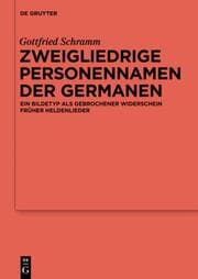 Cover von Zweigliedrige Personennamen der Germanen