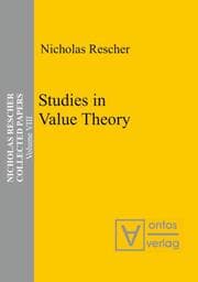 Cover von Studies in Value Theory