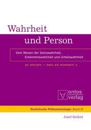Cover von Wahrheit und Person