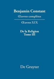 Cover von De la Religion, considérée dans sa source, ses formes et ses développements, Tome III