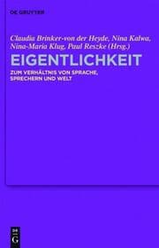 Cover von Eigentlichkeit